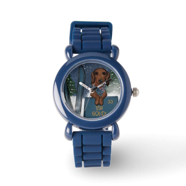 RELOJ DE PULSERA DACHSHUND  (Anverso)
