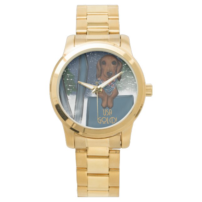 RELOJ DE PULSERA DACHSHUND  (Anverso)