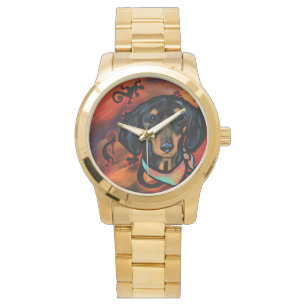 RELOJ DE PULSERA DACHSHUND ART