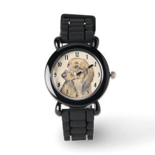 Reloj De Pulsera Dachshund (de cabello largo) Pintura original de a