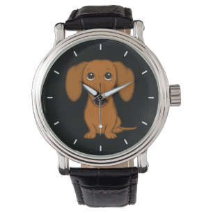 Reloj De Pulsera Dachshund de corte  Perro Personalizado Wiener
