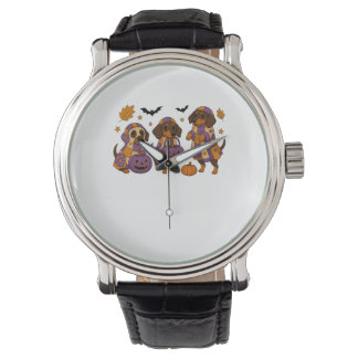 Reloj De Pulsera Dachshund Dog Ghost Halloween