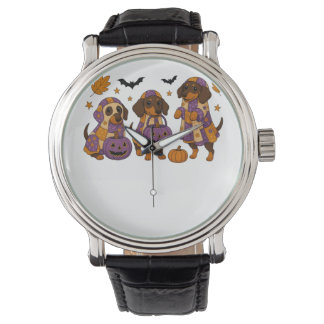 Reloj De Pulsera Dachshund Dog Halloween