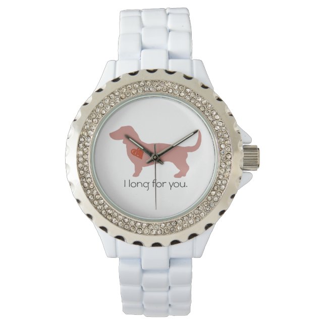 Reloj De Pulsera Dachshund El día de San Valentín (Anverso)