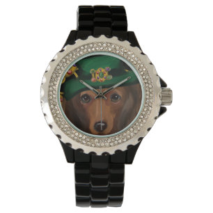 Reloj De Pulsera Dachshund pelirrojo de pelo largo  
