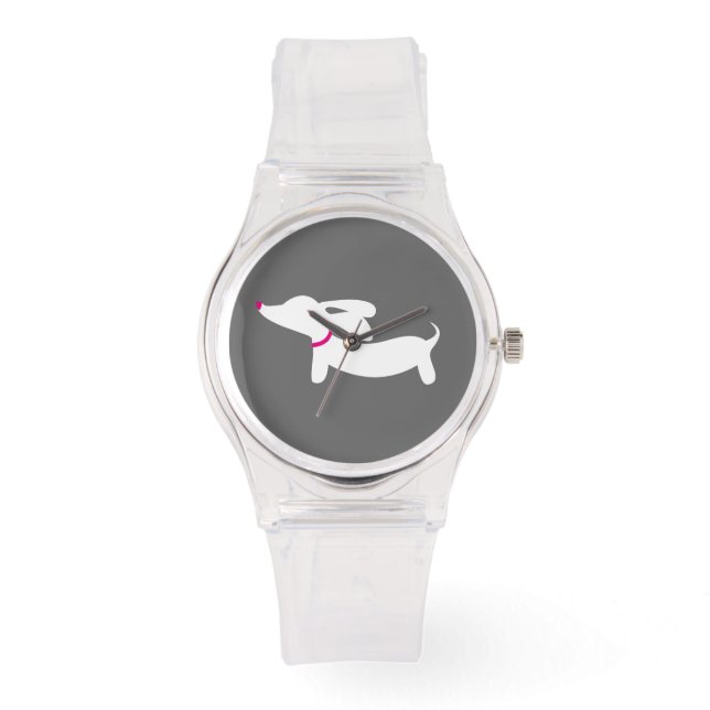 Reloj De Pulsera Dachshund Pink Dog Watch Wiener Perro Lover (Anverso)