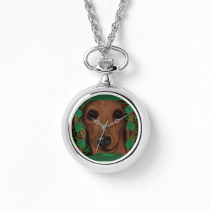 Reloj De Pulsera Dachshund Rojo     