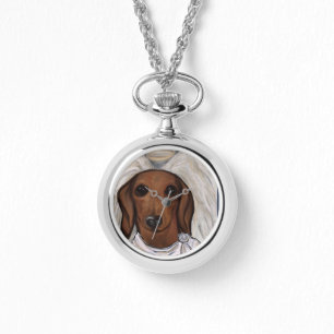 Reloj De Pulsera Dachshund Rojo