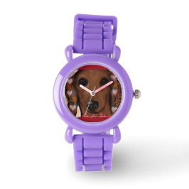 Reloj De Pulsera Dachshund Rojo  