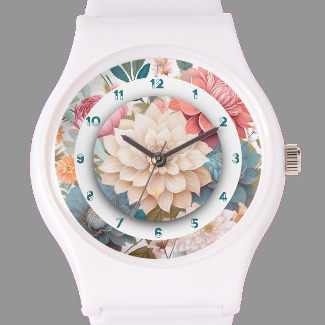 Reloj De Pulsera Dahlias dulce dos coronas (Subido por el creador)