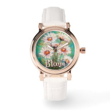 Daisies Floral Impresionista Teal Personalizado