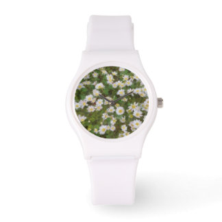Reloj De Pulsera Daisies Pintados En Un Estilo Impresionista