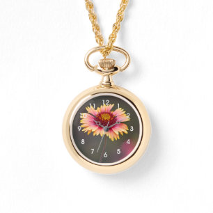 Reloj De Pulsera Daisy del desierto rosa y amarillo