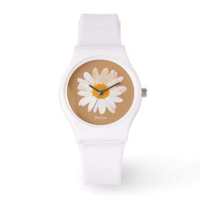 Reloj De Pulsera Daisy Flower Mug – Summer Botanical Cozy (Anverso)