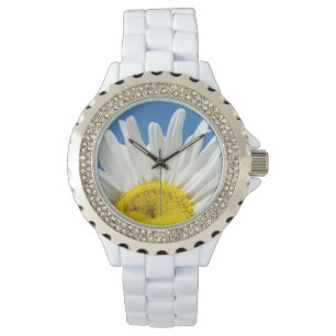 Reloj De Pulsera Daisy Flower Watch regalos de vacaciones Blue Sky