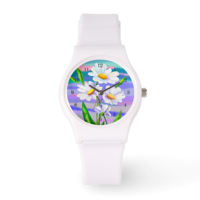 Reloj De Pulsera Daisy Flowers Watch Daisies (Anverso)