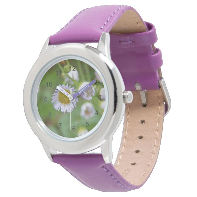 Reloj De Pulsera Daisy violeta púrpura (Angular)