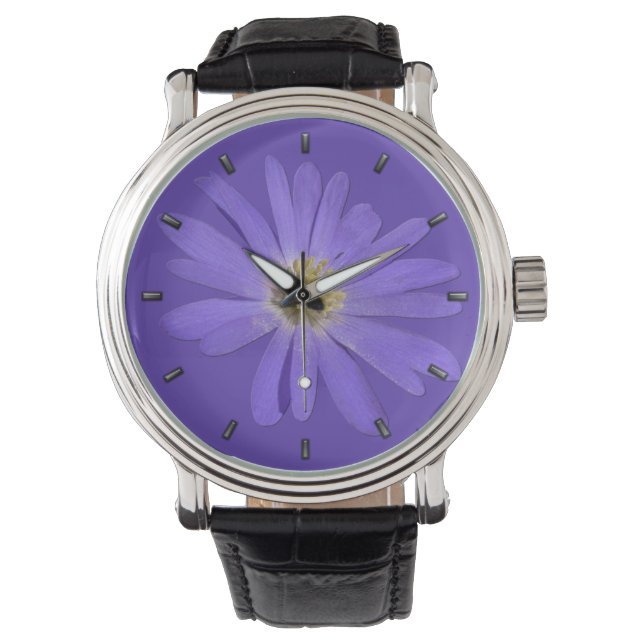 Reloj De Pulsera Daisy Watch Classic Purple Daisy Writing Watch (Anverso)