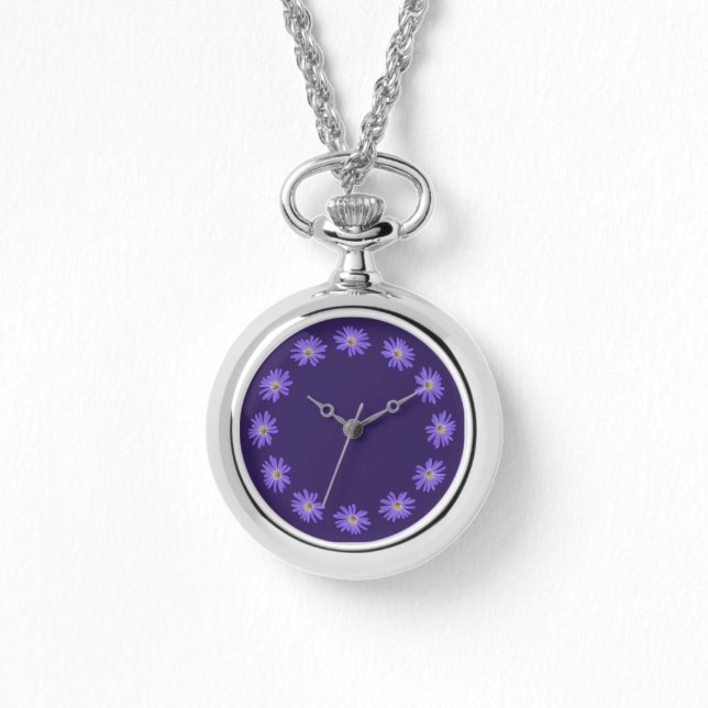 Reloj De Pulsera Daisy Watch Purple Daisy Writing Watch Personalize (Anverso)