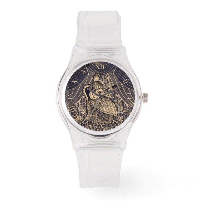Reloj De Pulsera Dama con guitarra (Anverso)