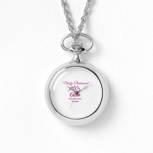 Reloj De Pulsera dama de honor de campamento rosa agregar nombre fe