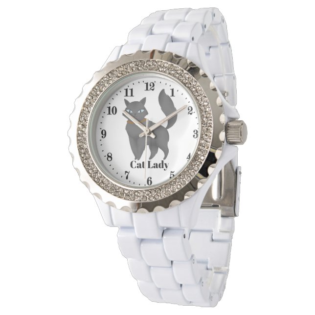 Reloj De Pulsera Dama del gato de las mujeres (Angular)