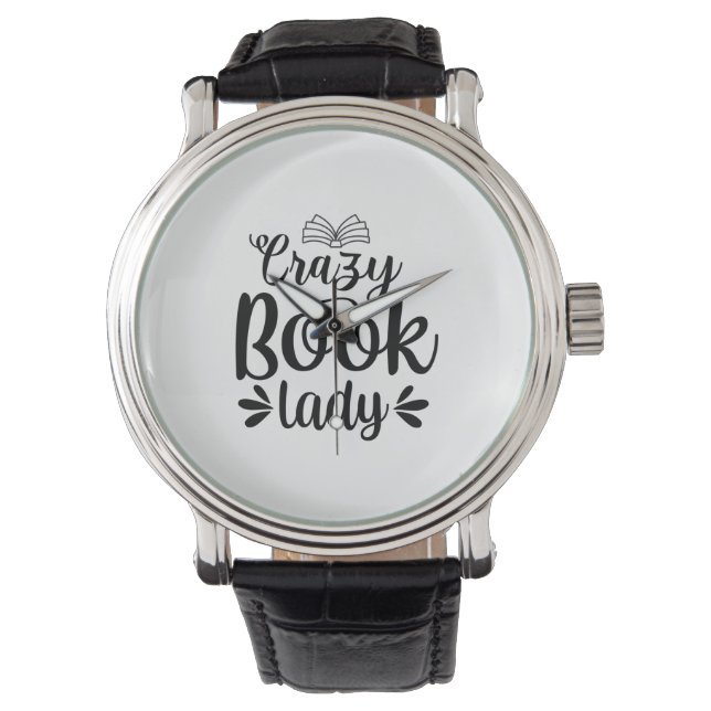 Reloj De Pulsera Dama leyendo un libro de arte loco (Anverso)