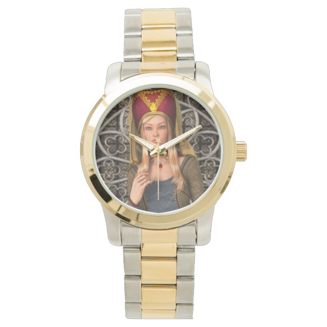 Reloj De Pulsera Dama Medieval (Anverso)