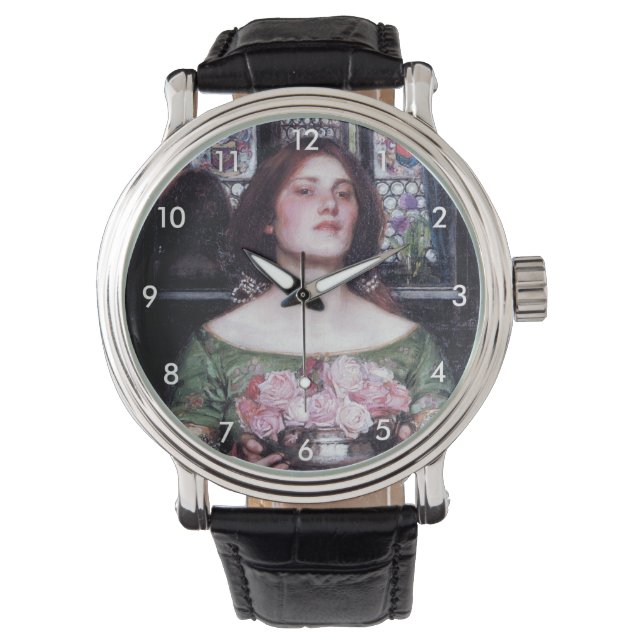 Reloj De Pulsera Dama y Rosas, John William Waterhouse (Anverso)