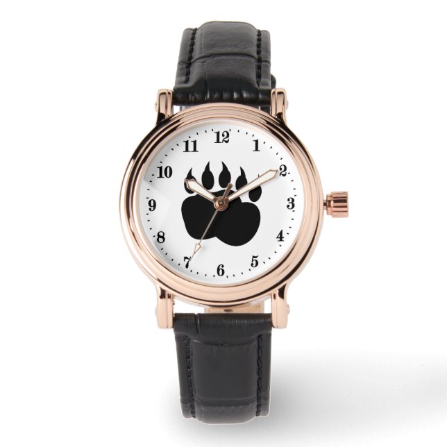 Reloj De Pulsera damas de pato de oso negro adorable (Anverso)