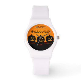 Reloj De Pulsera Damas Halloween Sporty White Silicon Watch
