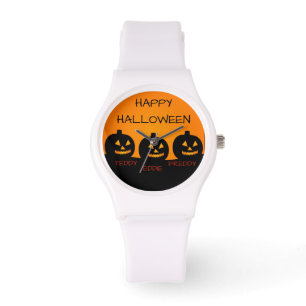 Reloj De Pulsera Damas Halloween Sporty White Silicon Watch