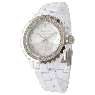 Reloj De Pulsera Damask 30° aniversario Boda Watch