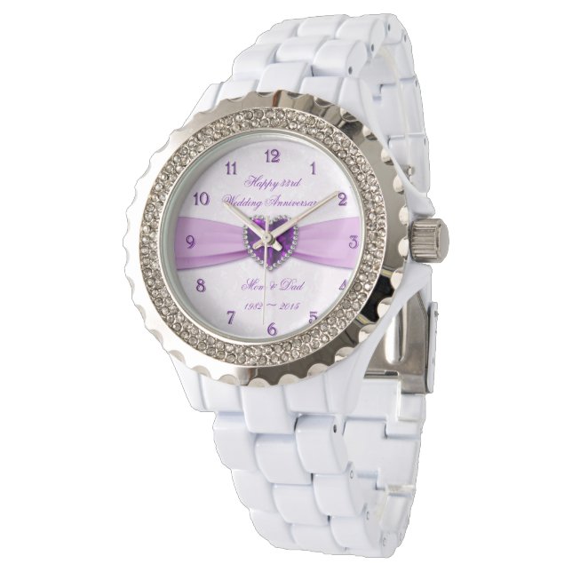 Reloj De Pulsera Damask 33.ᵉʳ Boda Aniversario Watch (Angular)