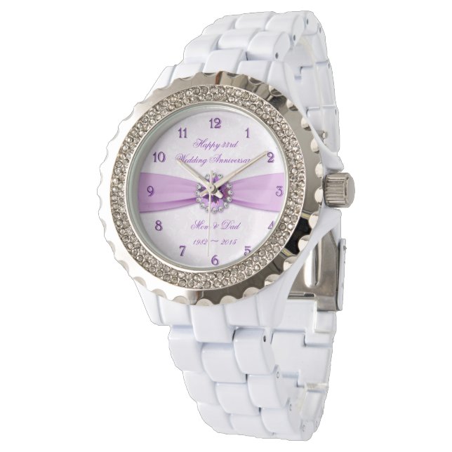 Reloj De Pulsera Damask 33.ᵉʳ Boda Aniversario Watch (Angular)