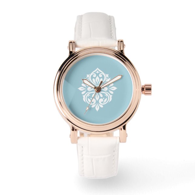 Reloj De Pulsera Damask Ambience Pale Cerulean (Anverso)