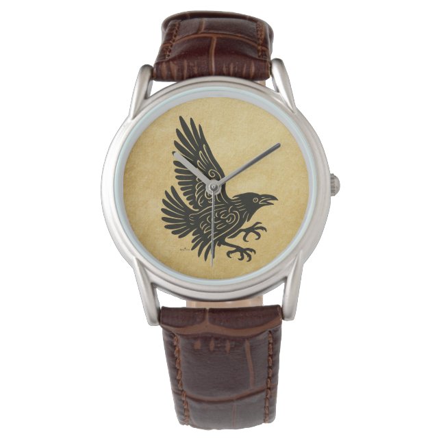 Reloj De Pulsera Dancing Norse Raven (Anverso)