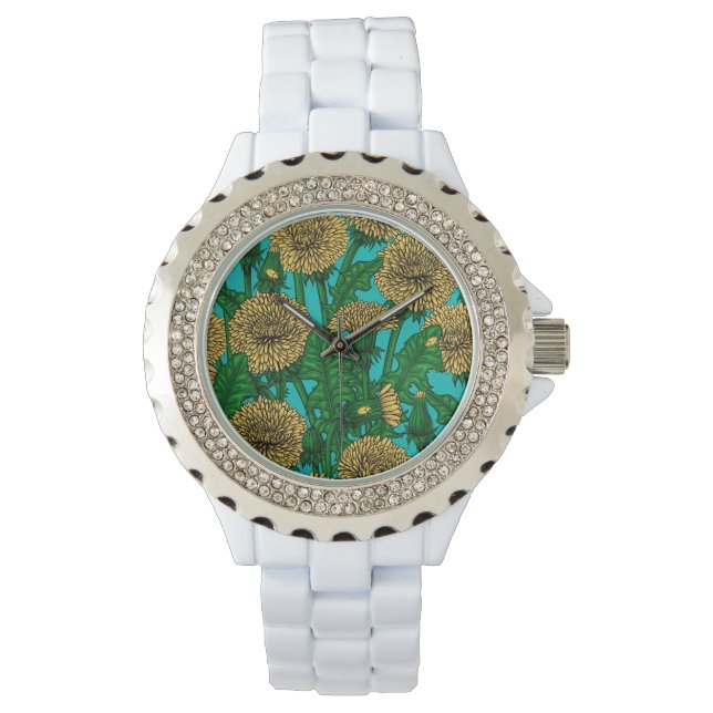 Reloj De Pulsera Dandelis sobre turquesa (Anverso)