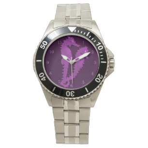 Reloj De Pulsera Danza de los Seahorses (púrpuras)