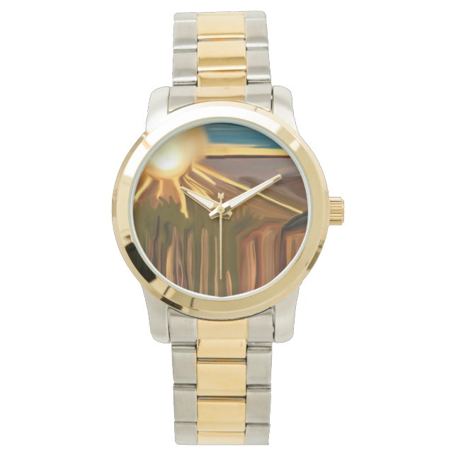 Reloj De Pulsera Danza del arte abstracto de Cacti (Anverso)