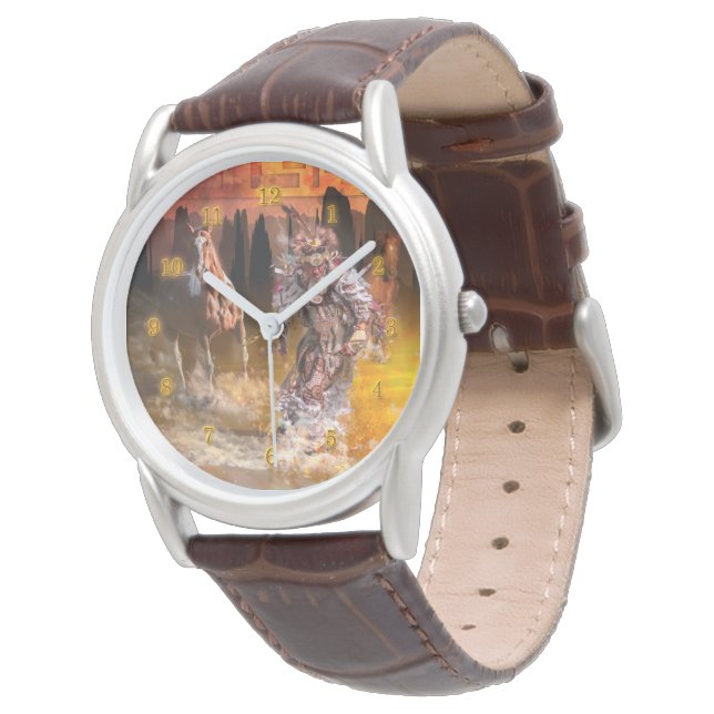 Reloj De Pulsera Danzante nativo americano ROLLING THUNDER (Angular)