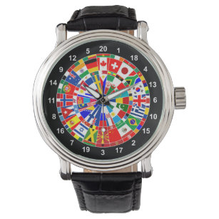 Reloj De Pulsera dardos de la bandera del país del mundo juego de t
