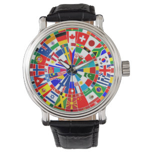 Reloj De Pulsera dardos de la bandera del país del mundo juego de t