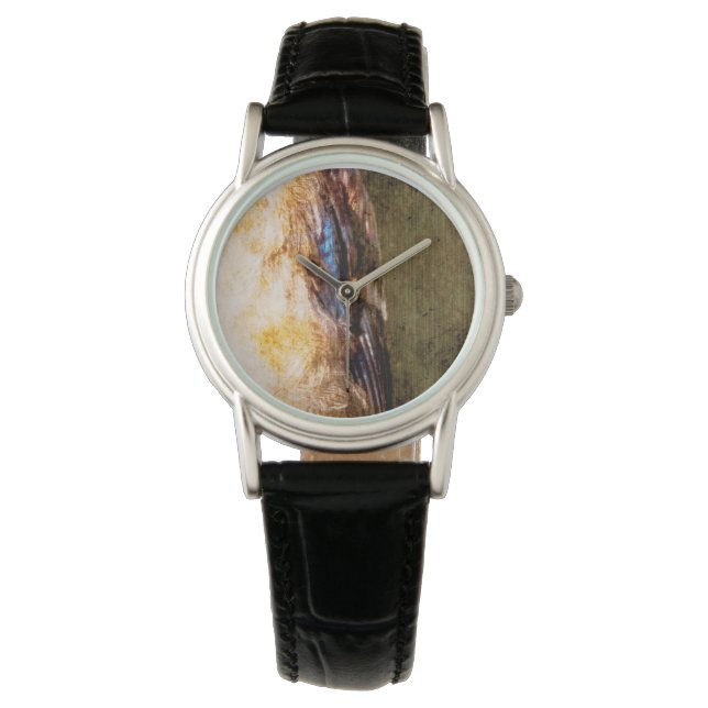 Reloj De Pulsera Dark Moody Feather Abstract Designer Watch  (Anverso)