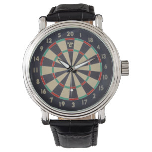 Reloj De Pulsera Dart In Bulls Eye On Dartboard (Arrojarse En El Oj