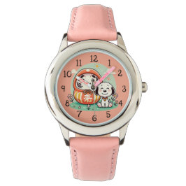 Reloj De Pulsera Daruma con adorable cachorro
