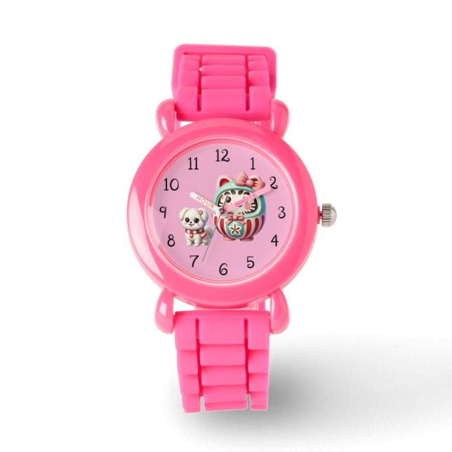 Reloj De Pulsera Daruma con pipa y cinta de opciones (Anverso)