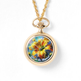 Reloj De Pulsera Daylily Daylilies Flower Yellow Teal Personalized