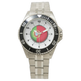 Reloj de pulsera de acero inoxidable con bandera d