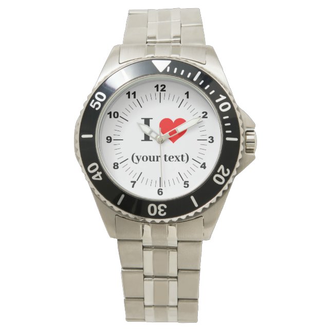 Reloj de pulsera de acero inoxidable para el coraz (Anverso)